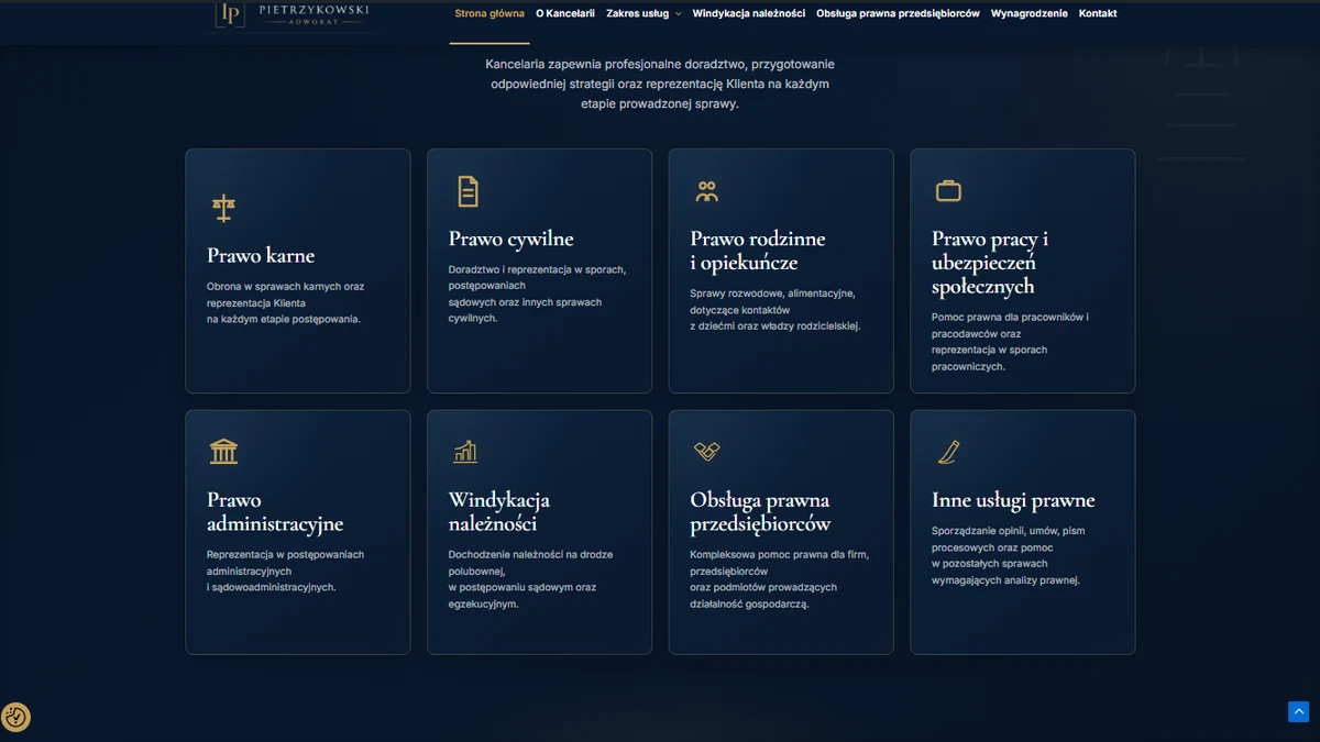 Podgląd prezentacji oferty realizacji strony kancelarii