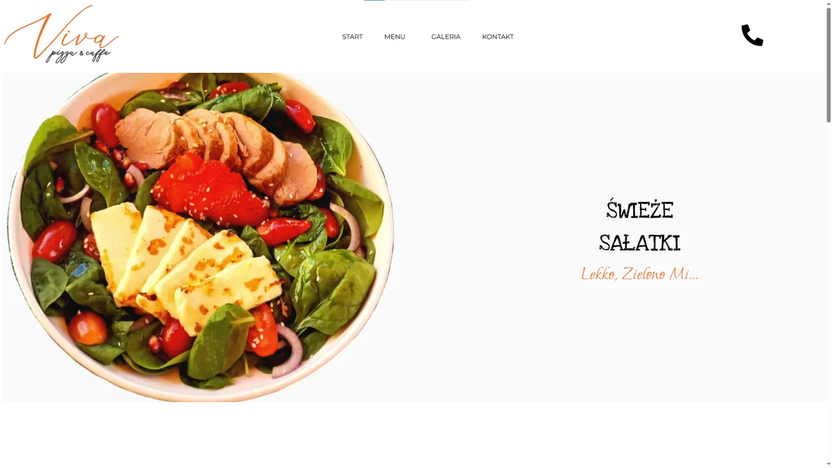 Menu Pizzeria Viva – świeże sałatki